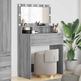 Vidaxl slaapkamer kaptafels grijs sonoma 80 x 39,5 x 135 cm