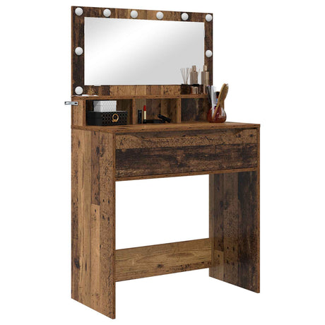 Vidaxl slaapkamer kaptafels oud hout 80 x 39,5 x 135 cm bewerkt hout