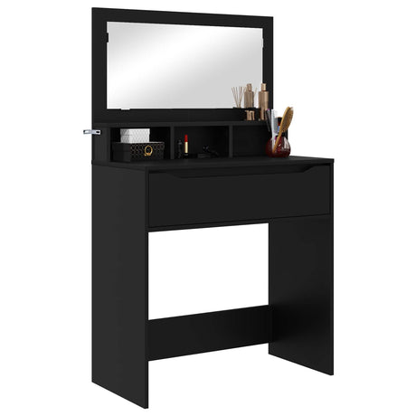 Vidaxl slaapkamer kaptafels zwart 80 x 39,6 x 135 cm bewerkt hout