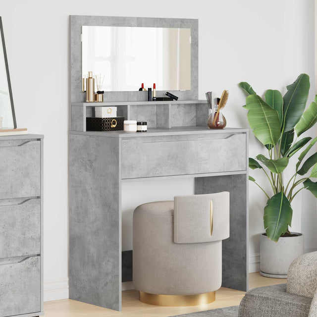 Vidaxl slaapkamer kaptafels beton grijs 80 x 39,6 x 135 cm