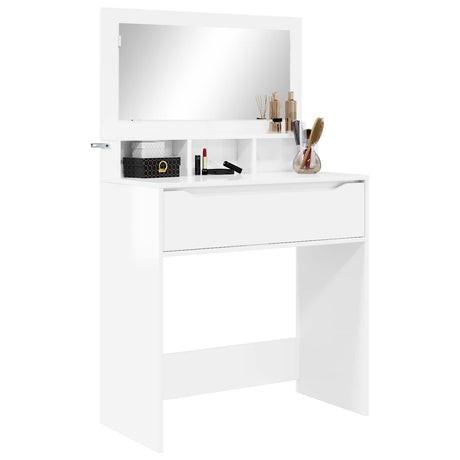 Vidaxl slaapkamer kaptafels hoogglans wit 80 x 39,6 x 135 cm