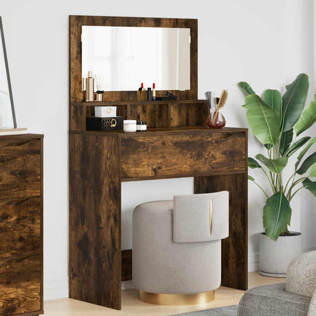 Vidaxl slaapkamer kaptafels gerookt eiken 80 x 39,6 x 135 cm