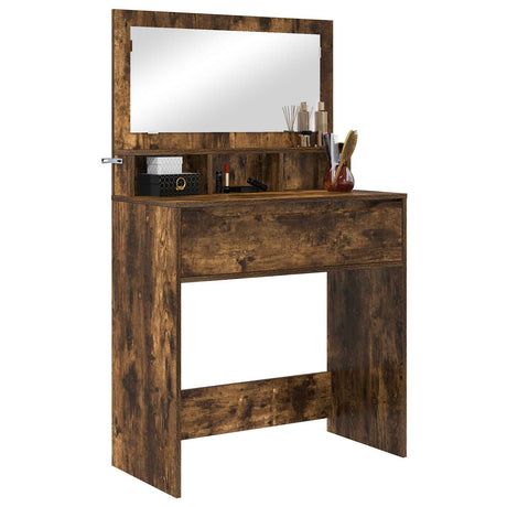 Vidaxl slaapkamer kaptafels gerookt eiken 80 x 39,6 x 135 cm