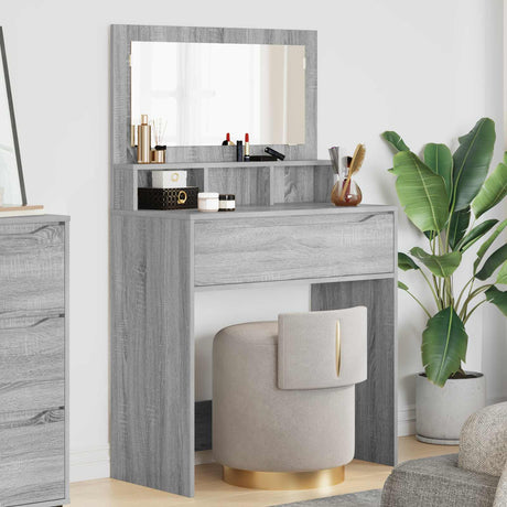 Vidaxl slaapkamer kaptafels grijs sonoma 80 x 39,6 x 135 cm