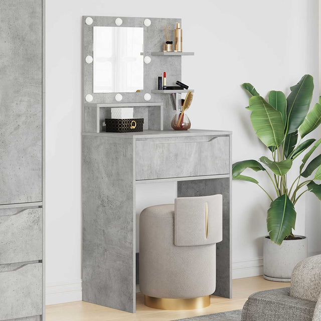 Vidaxl slaapkamer kaptafels beton grijs 80 x 39,6 x 135 cm
