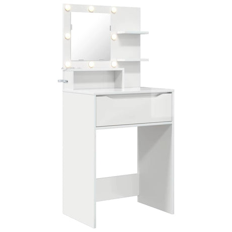 Vidaxl slaapkamer kaptafels hoogglans wit 80 x 39,6 x 135 cm