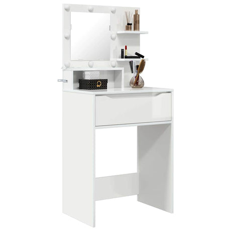 Vidaxl slaapkamer kaptafels hoogglans wit 80 x 39,6 x 135 cm