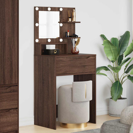 Vidaxl slaapkamer kaptafels bruin eiken 80 x 39,6 x 135 cm
