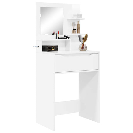 Vidaxl slaapkamer kaptafels hoogglans wit 80 x 39,6 x 135 cm
