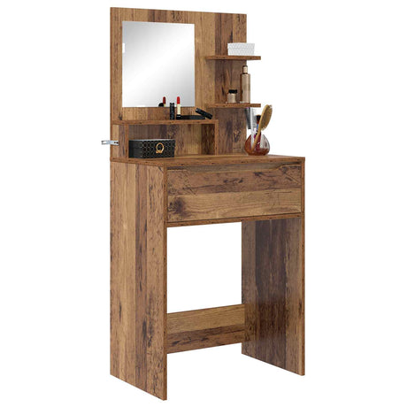 Vidaxl slaapkamer kaptafels oud hout 80 x 39,6 x 135 cm bewerkt hout