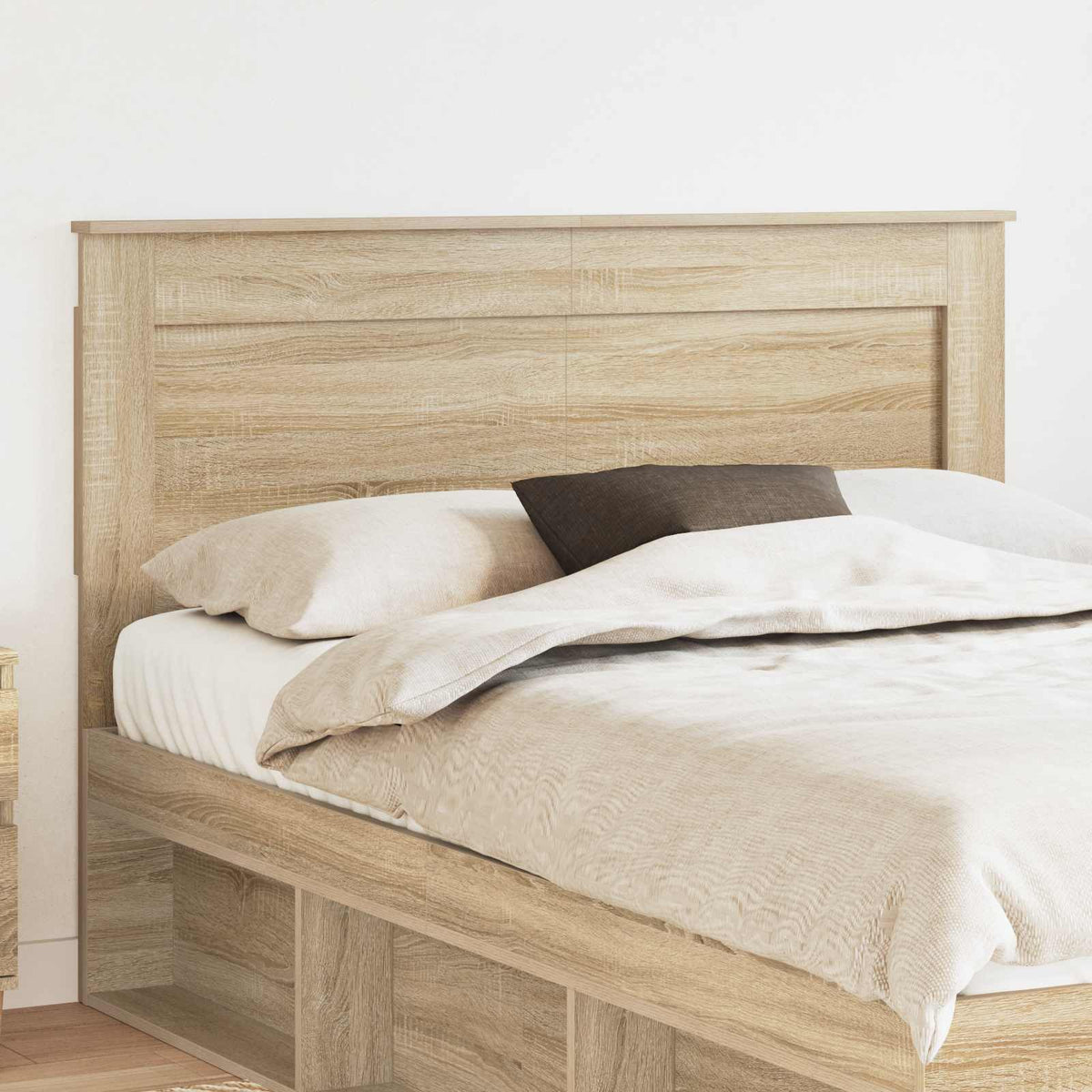 Vidaxl hoofdbord sonoma eiken bewerkt hout