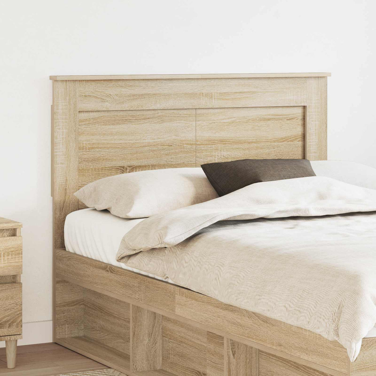 Vidaxl hoofdbord sonoma eiken bewerkt hout
