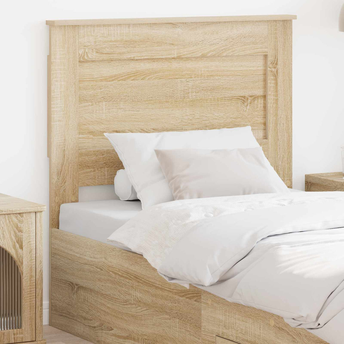 Vidaxl hoofdbord sonoma eiken bewerkt hout