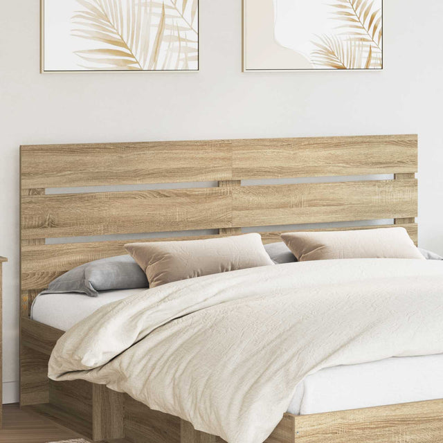 Vidaxl hoofdbord sonoma eiken bewerkt hout