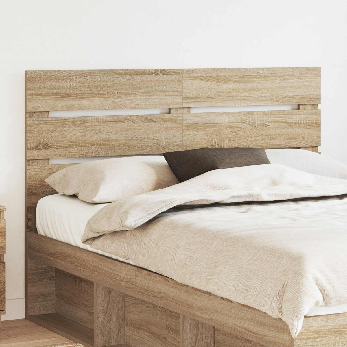 Vidaxl hoofdbord sonoma eiken bewerkt hout