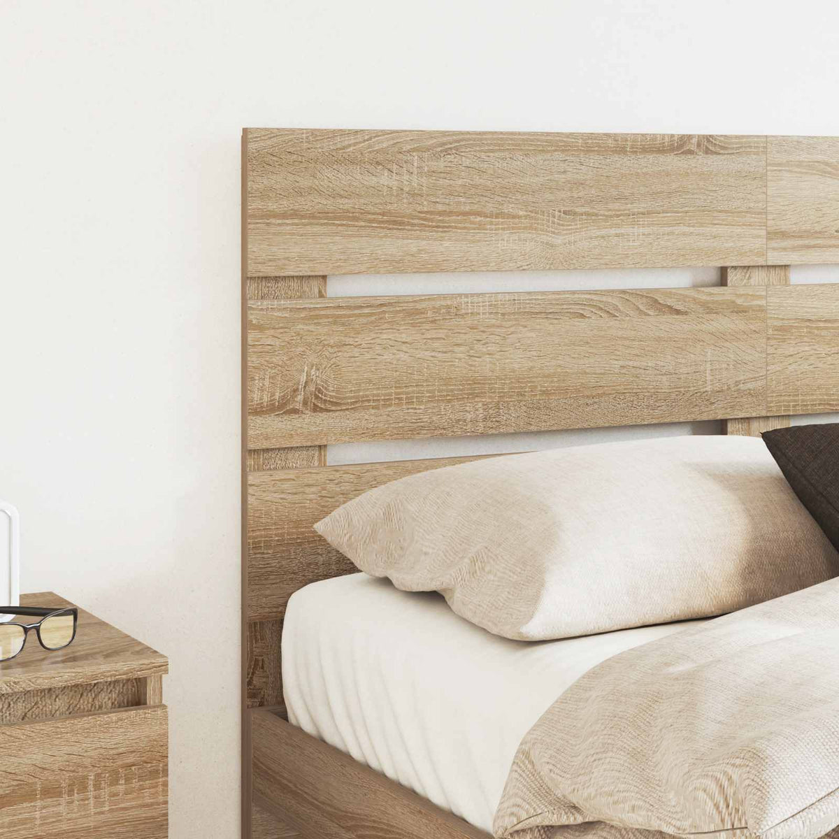Vidaxl hoofdbord sonoma eiken bewerkt hout