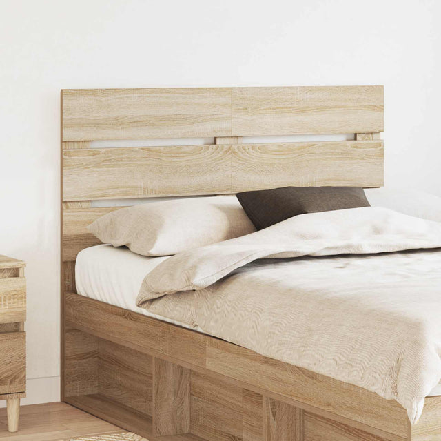 Vidaxl hoofdbord sonoma eiken bewerkt hout