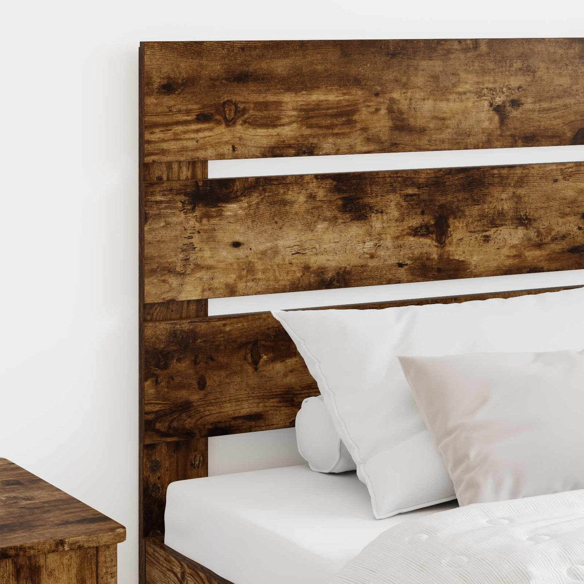 Vidaxl hoofdbord gerookt eiken bewerkt hout