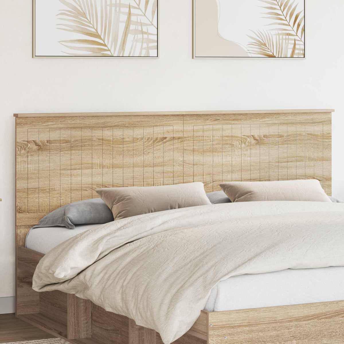 Vidaxl hoofdbord sonoma eiken bewerkt hout