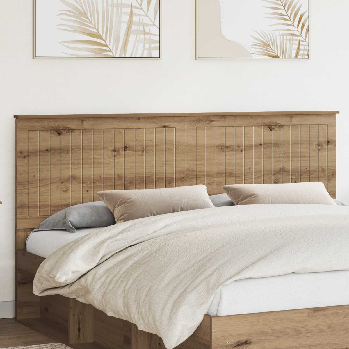Vidaxl hoofdbord artisan eiken bewerkt hout