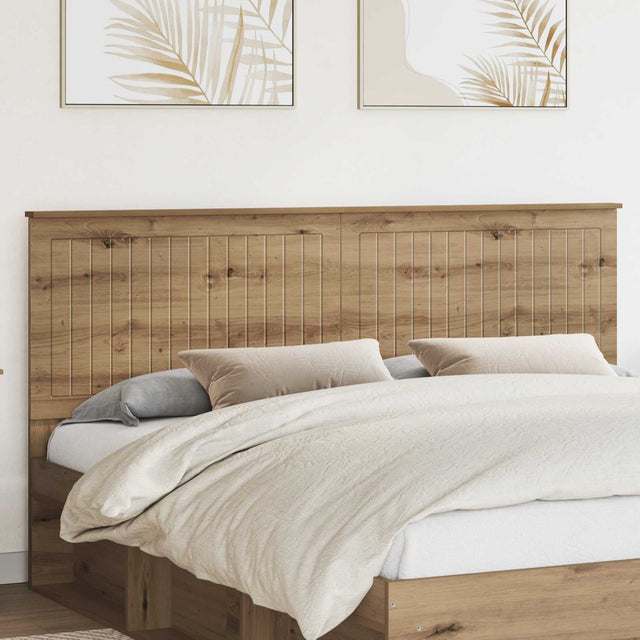 Vidaxl hoofdbord artisan eiken bewerkt hout