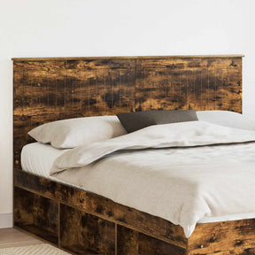 Vidaxl hoofdbord gerookt eiken bewerkt hout