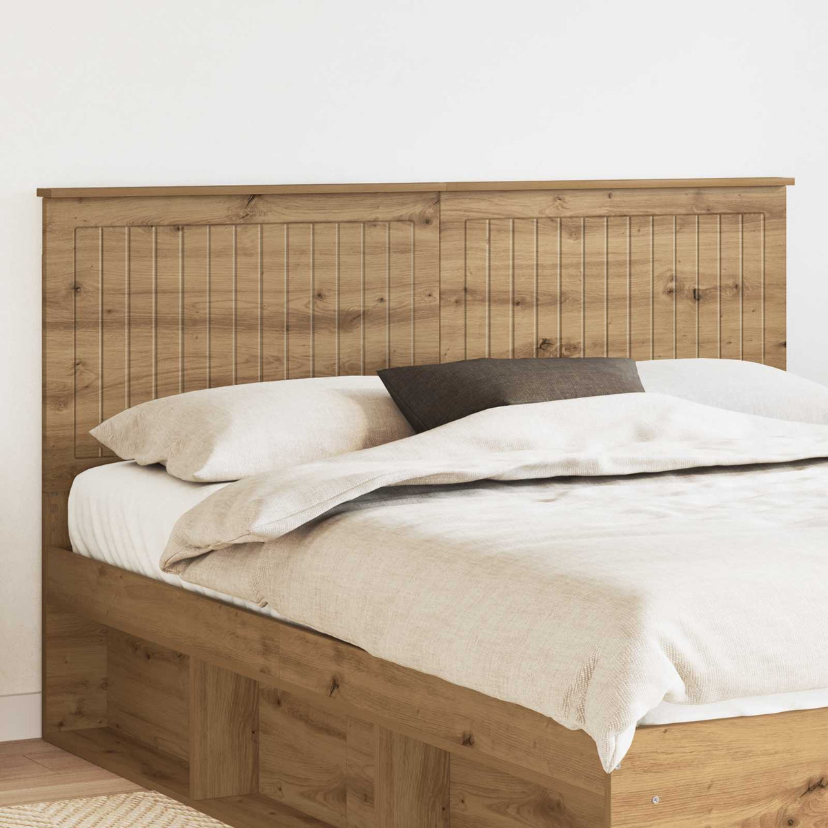 Vidaxl hoofdbord artisan eiken bewerkt hout