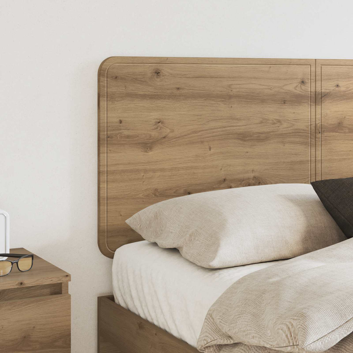 Vidaxl hoofdbord artisan eiken bewerkt hout