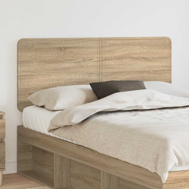 Vidaxl hoofdbord sonoma eiken bewerkt hout