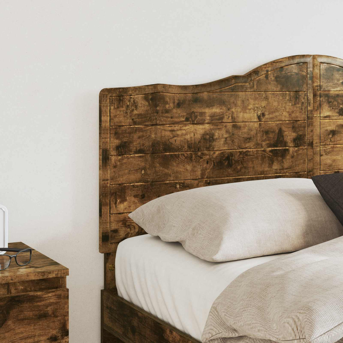 Vidaxl hoofdbord gerookt eiken bewerkt hout