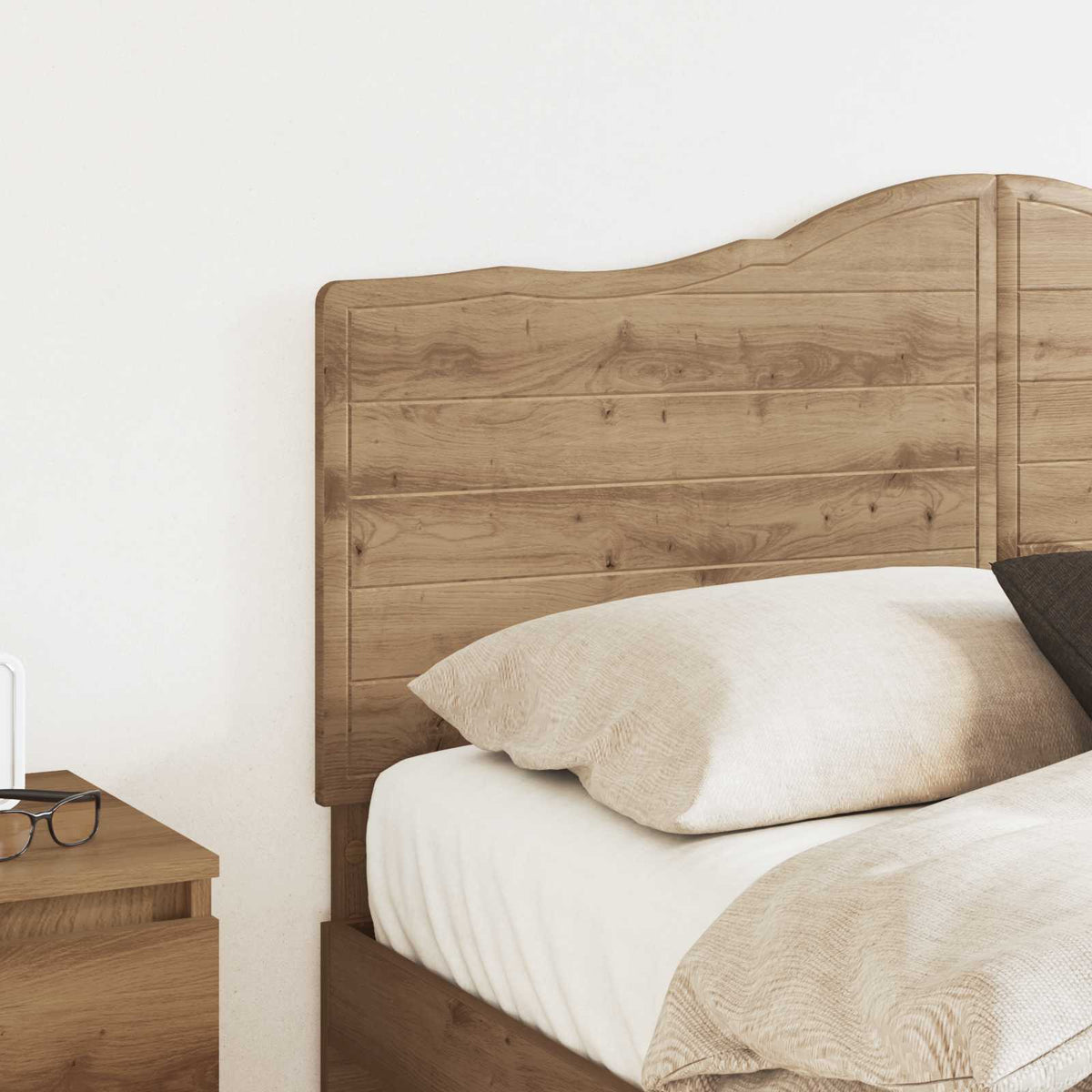 Vidaxl hoofdbord artisan eiken bewerkt hout