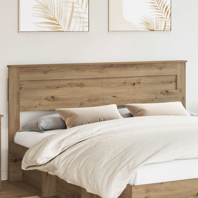 Vidaxl hoofdbord artisan eiken bewerkt hout