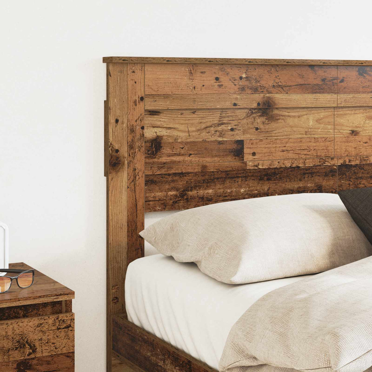 Vidaxl hoofdbord oud hout bewerkt hout