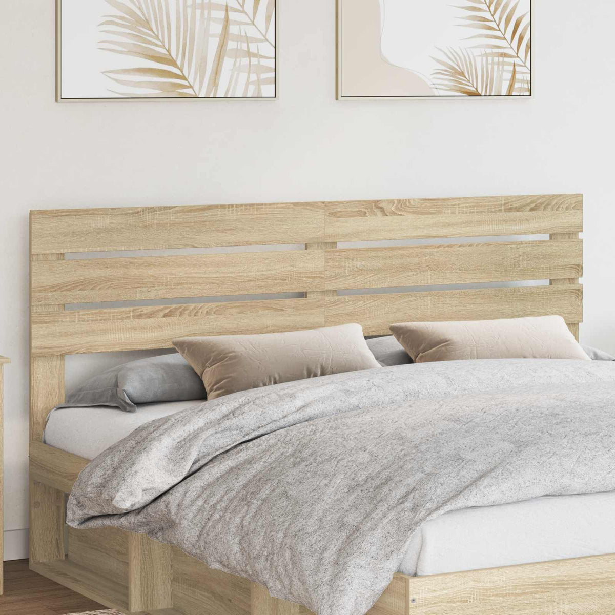 Vidaxl hoofdbord sonoma eiken bewerkt hout