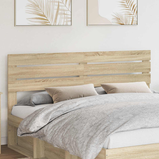 Vidaxl hoofdbord sonoma eiken bewerkt hout