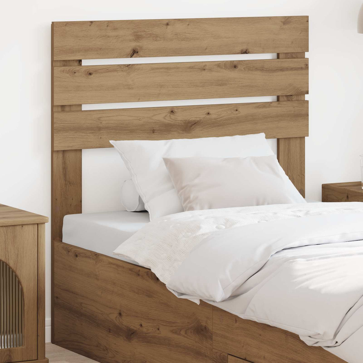 Vidaxl hoofdbord artisan eiken bewerkt hout