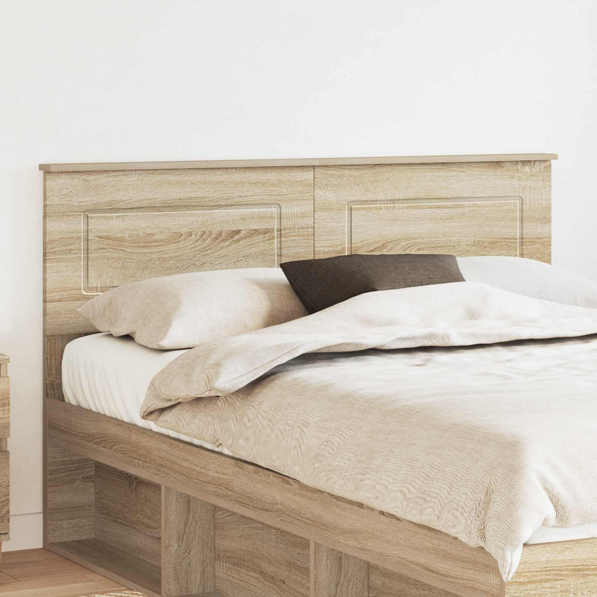 Vidaxl hoofdbord sonoma eiken bewerkt hout