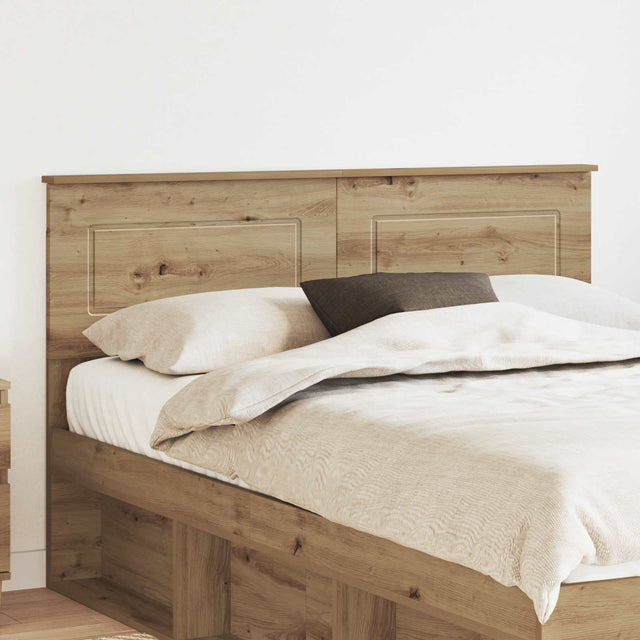 Vidaxl hoofdbord artisan eiken bewerkt hout