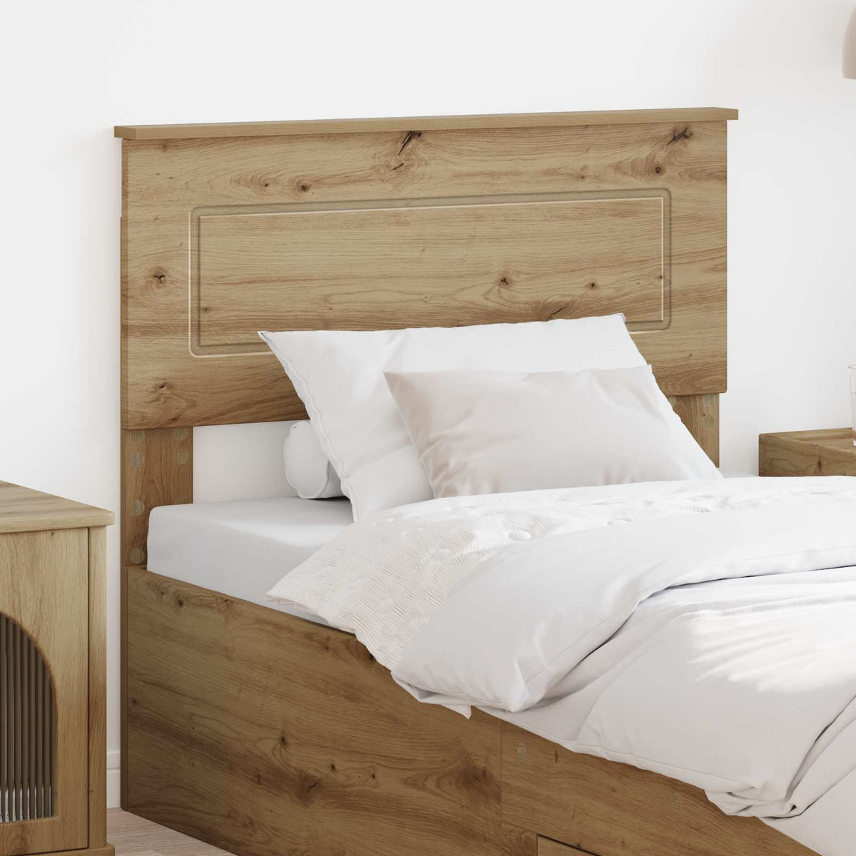 Vidaxl hoofdbord artisan eiken bewerkt hout