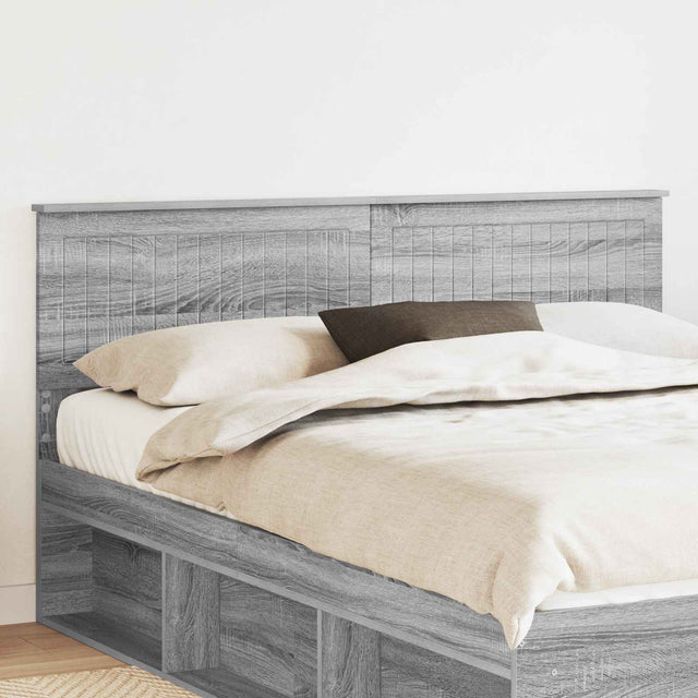 Vidaxl hoofdbord grijs sonoma bewerkt hout