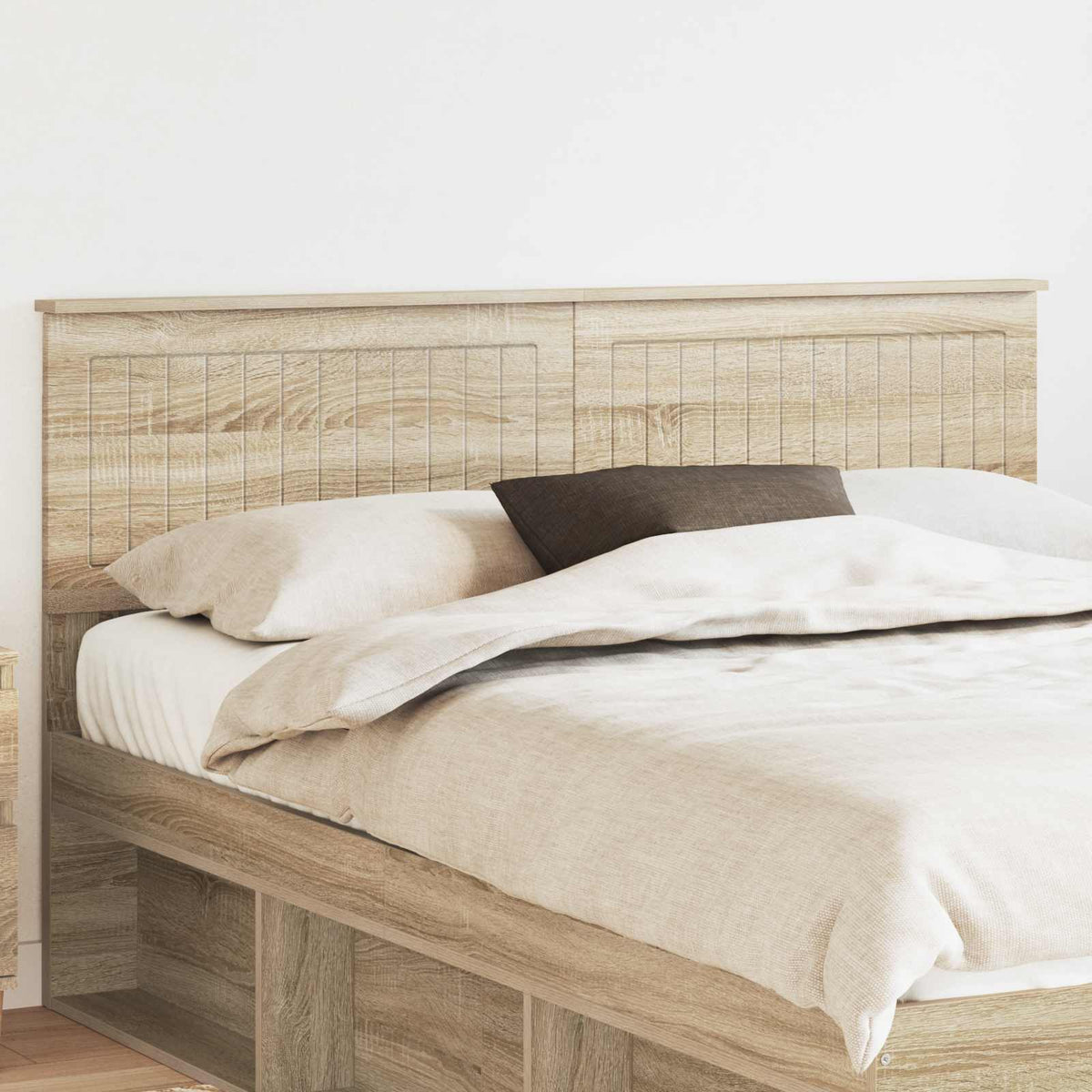 Vidaxl hoofdbord sonoma eiken bewerkt hout