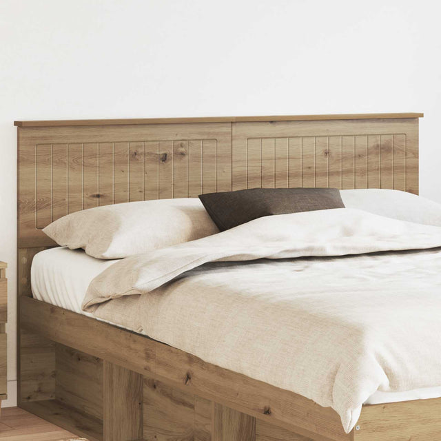 Vidaxl hoofdbord artisan eiken bewerkt hout