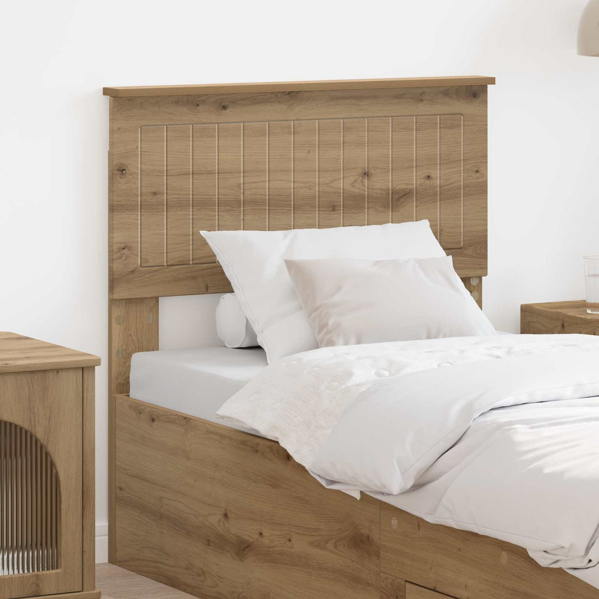 Vidaxl hoofdbord artisan eiken bewerkt hout