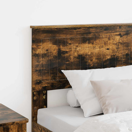 Vidaxl hoofdbord gerookt eiken bewerkt hout