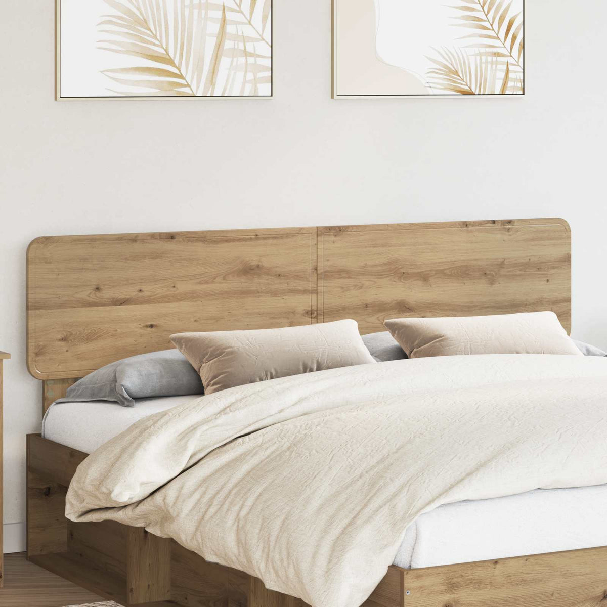 Vidaxl hoofdbord artisan eiken bewerkt hout