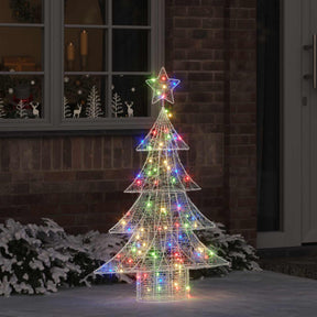 Vidaxl kerstboom 100 led's meerkleurig 120 cm acryl