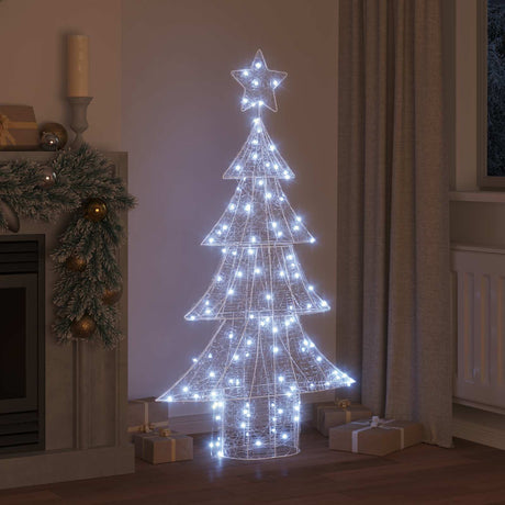 Vidaxl kerstboom 160 led's koudwit 150 cm acryl