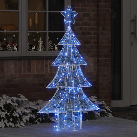 Vidaxl kerstboom 160 led's blauw 150 cm acryl