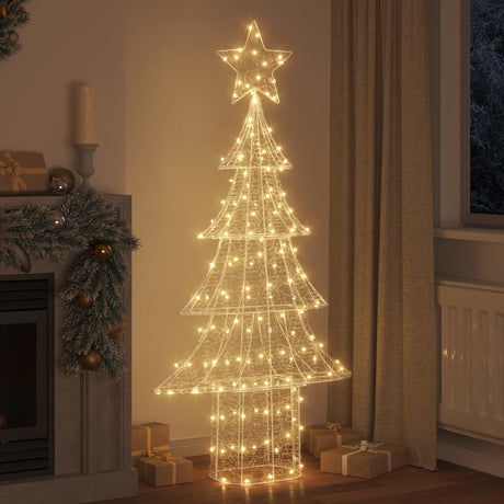 Vidaxl kerstboom 240 led's warmwit 150 cm acryl