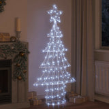 Vidaxl kerstboom 240 led's koudwit 180 cm acryl